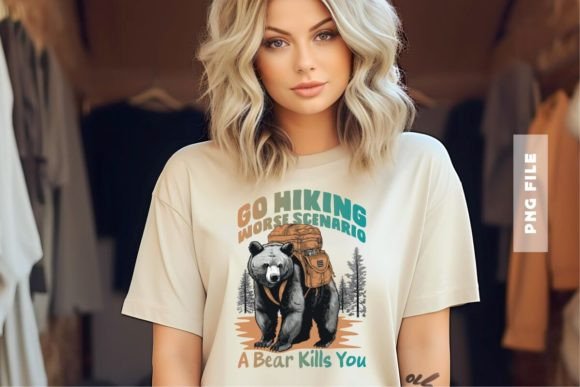 Adventure-Ready Apparel: The Go Hiking T-shirt Design