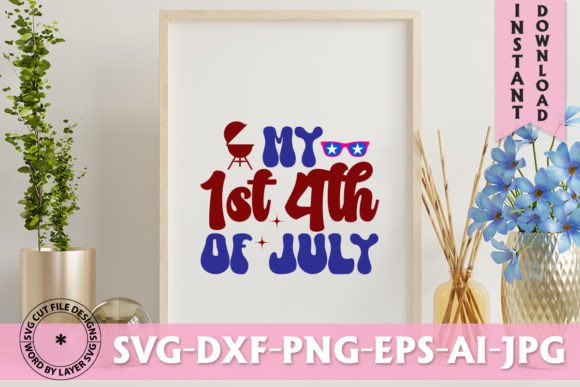 Celebrate in Retro Style: My 1st 4th of July SVG Design