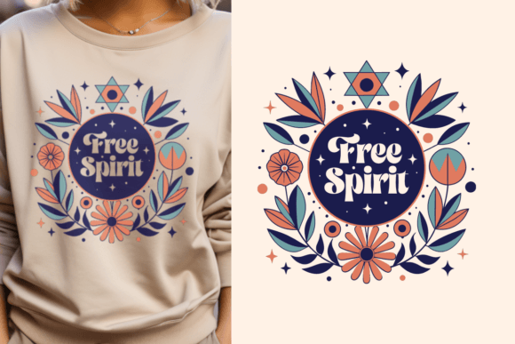 Free Spirit Vintage Design: SVG & PNG for Your Projects