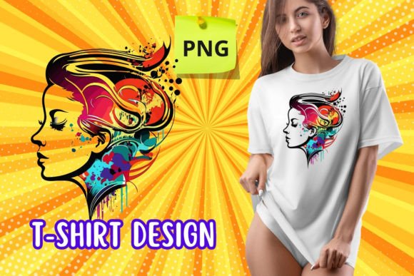 Girl Art T-shirt Design: High-Quality Graphics for Your Projects