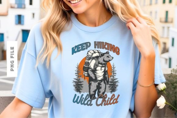 Keep Hiking T-shirt Design: Your Ready-to-Print Adventure Asset