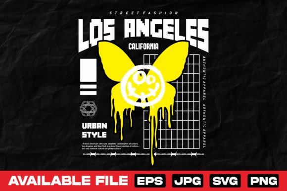 Smiley Butterfly Urban T Shirt Design: A Streetwear Essential