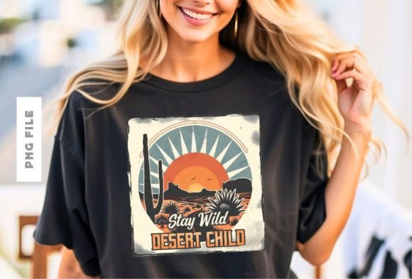 Stay Wild Desert Child: A Bold Design for Modern Creators