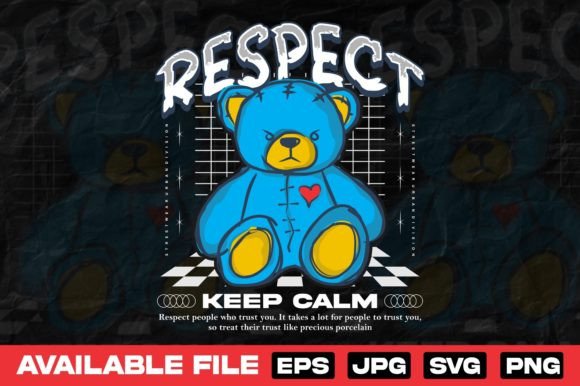 Urban Bear Doll Graffiti: A Raw Streetwear Design Toolkit