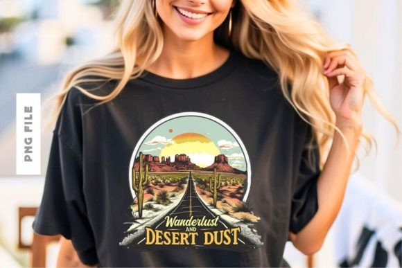 Wanderlust and Desert Dust: A T-Shirt Design for the Free Spirit